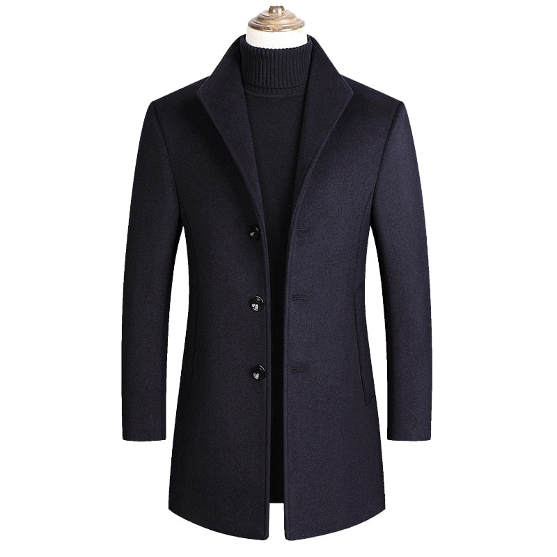 Mountainskin Wool Blends Coats New Solid Color High Quality Wool Jacket Luxurious Brand Clothing