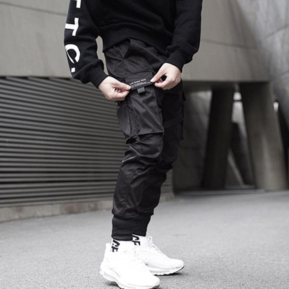 Joggers Pants Multi-Pocket Elastic Waist Harem Pants Hip Hop Streetwear Sweatpants Pencil Pants Techwear