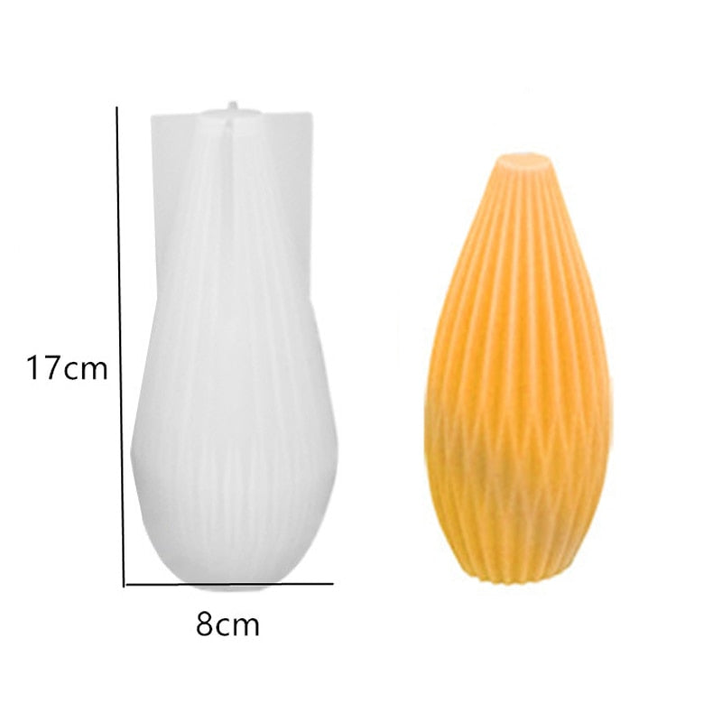 Home Crafts Candle Making Silicone Molds for DIY Handmade Aroma Soy Wax Casting Inject Pear Shaped Mould Wedding Party Gift