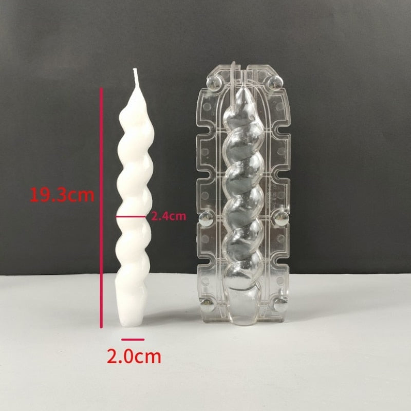 Long Pillar Wax Acrylic Candle Molds for DIY Handmade Scented Romantic Dinner Candle Mold Home Decor Ornament