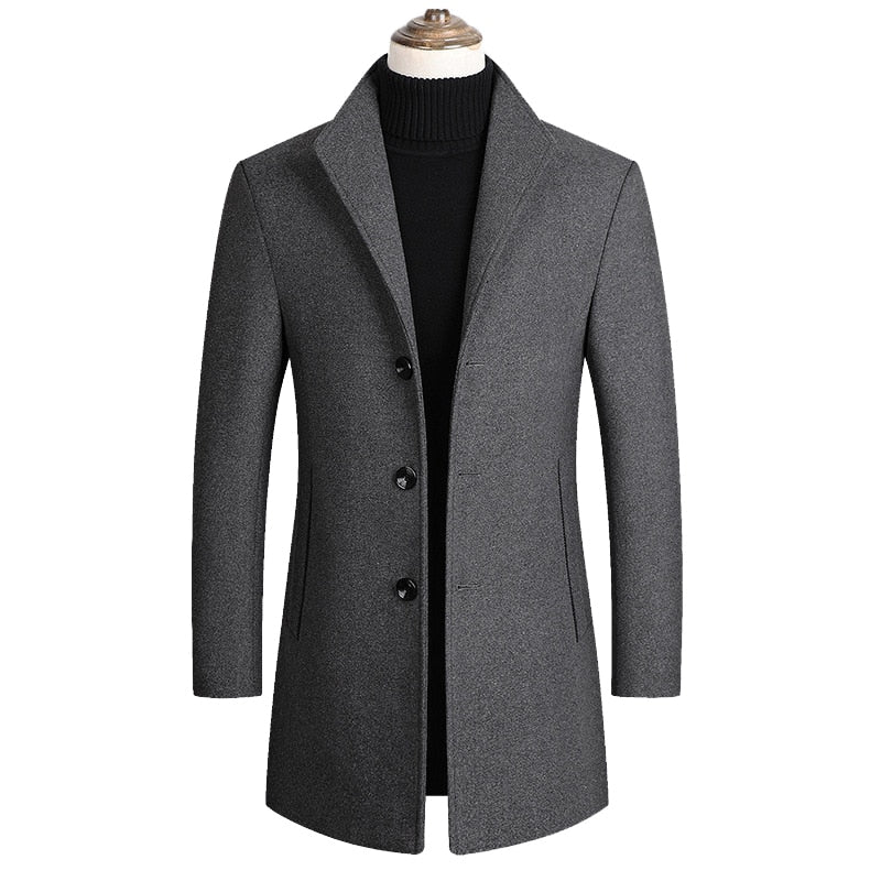 Mountainskin Wool Blends Coats New Solid Color High Quality Wool Jacket Luxurious Brand Clothing