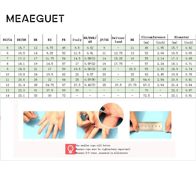 Meaeguet Classic Lover Tungsten Carbide Wedding Rings High Polished Solid Silver Color Rings For Engagement Jewelry