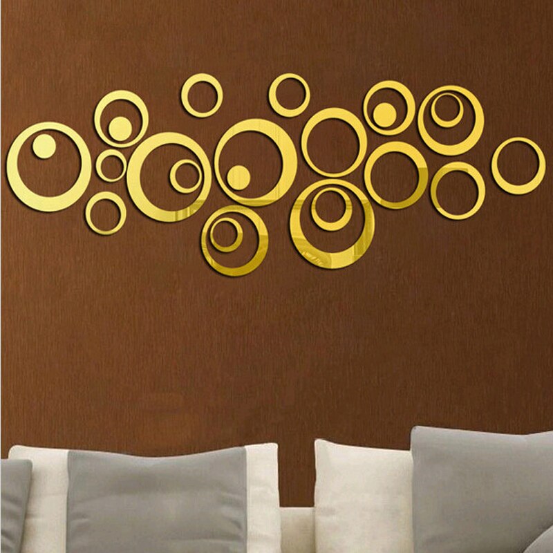 Wall Sticker Quartz Wall Clock Europe Design, Large Decorative Clocks 3d Diy Acrylic Mirror Living Room