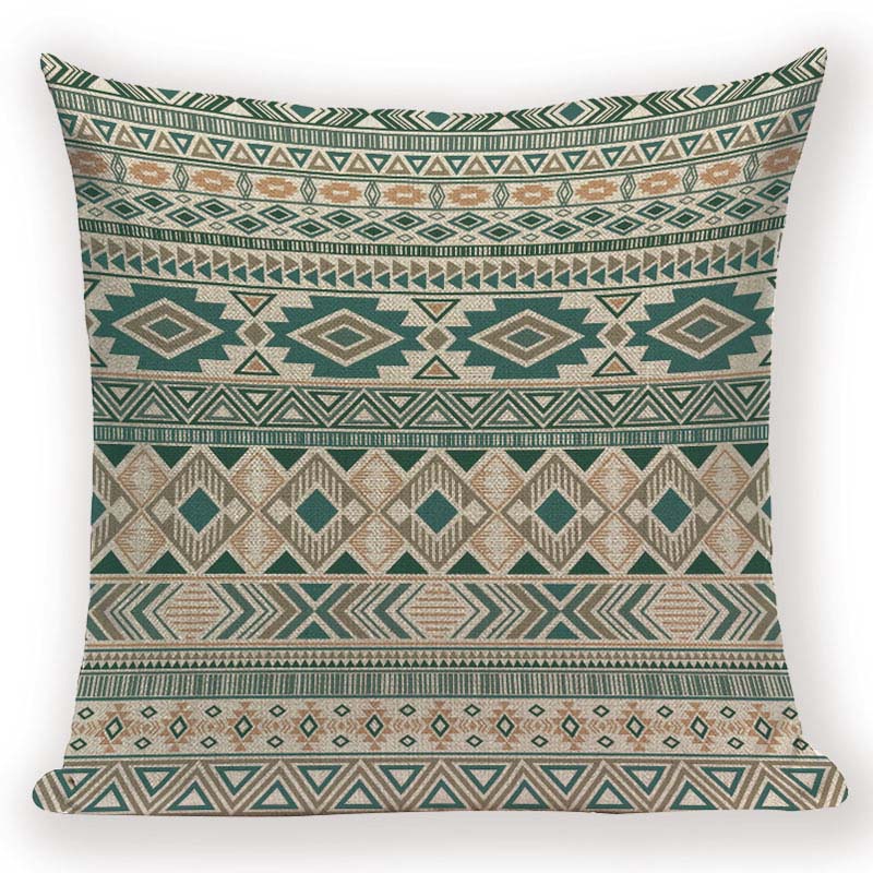 Boho Retro Pillow Case Abstract  Geometric Decoration Throw Pillows Square Cushion Cover Home Decoration Bed Sofa Cushions Cover