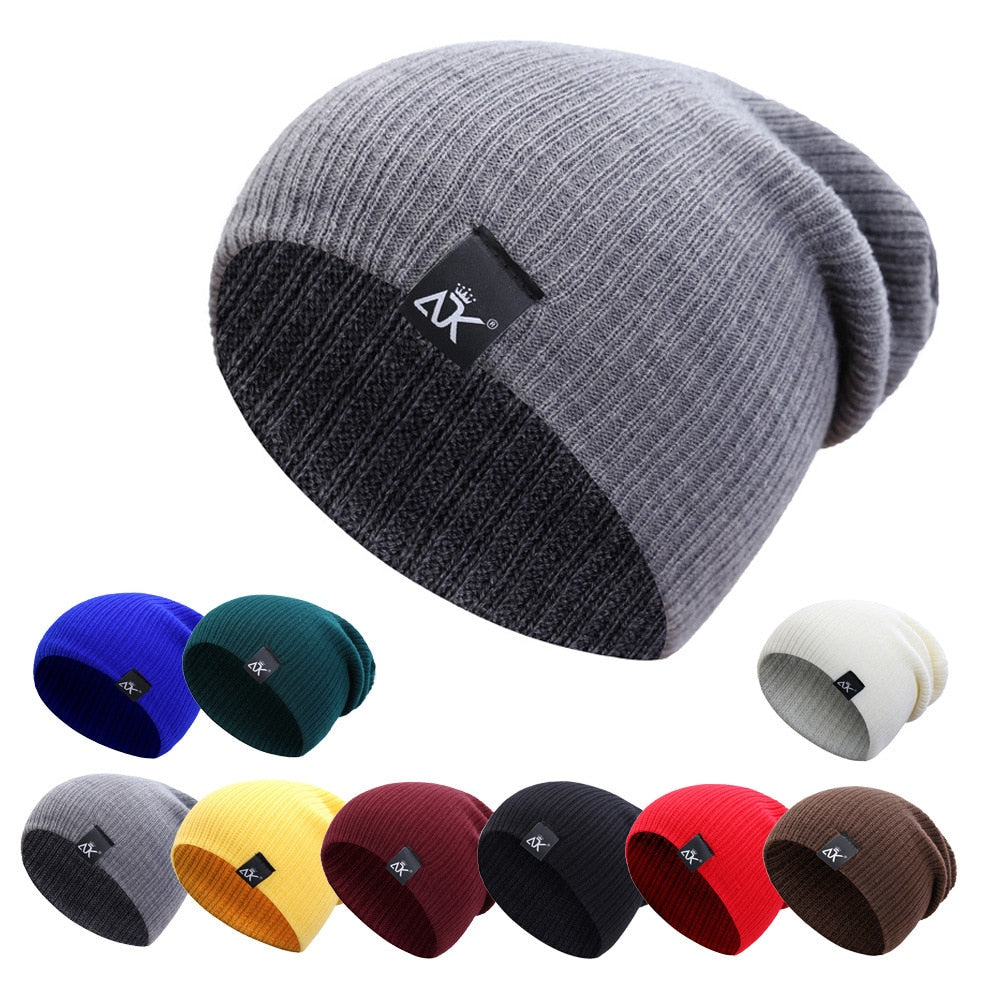 COKK Knitted Beanie Women Hat Winter Men Skullies Beanies Warm Casual Slouchy Hat Crochet Beanie Hat Baggy Cap