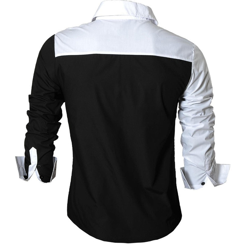 jeansian Features Shirts Casual Long Sleeve Casual Shirts Zipper Decoration (No Pockets) Z015