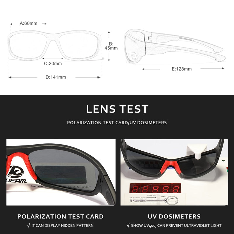 KDEAM Unbreakable TR90 Sport Sunglasses Excellent Outdoor Driving Glasses Suit for Any Face Shades KD712