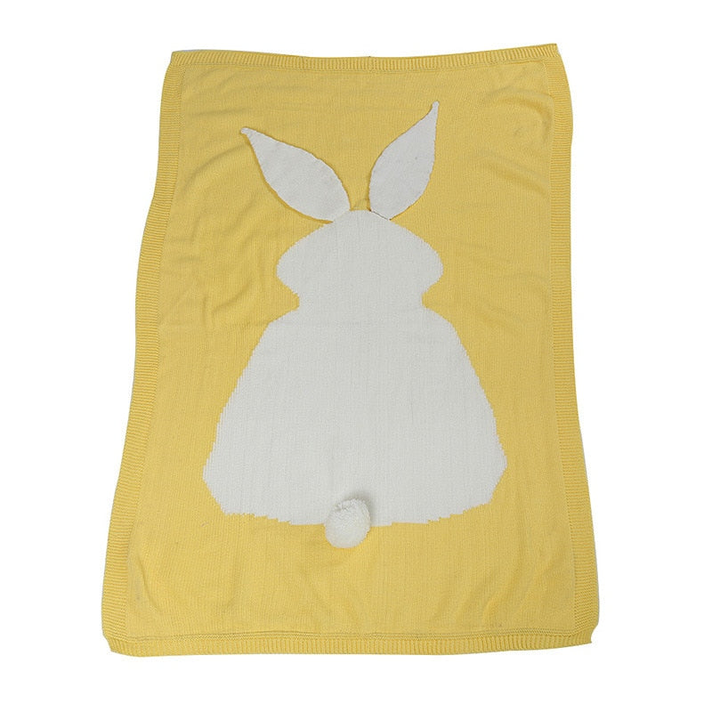 1pc Baby Blankets Swaddle Baby Wrap Knitted Blanket For Kid Rabbit Cartoon Plaid Infant Toddler Bedding Swaddling