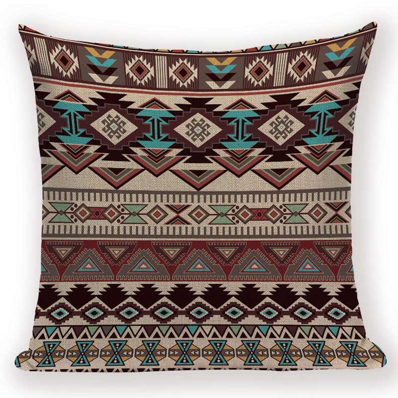 Boho Retro Pillow Case Abstract  Geometric Decoration Throw Pillows Square Cushion Cover Home Decoration Bed Sofa Cushions Cover