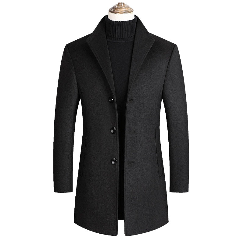 Mountainskin Wool Blends Coats New Solid Color High Quality Wool Jacket Luxurious Brand Clothing