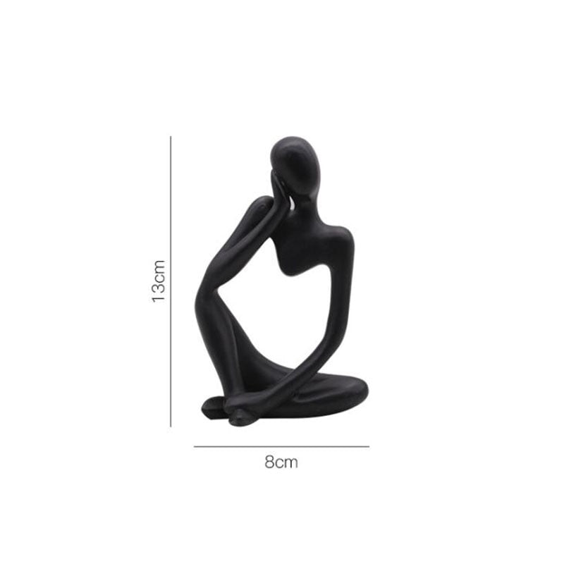 Home Decoration Resin Sculpture Thinker  Abstract Statue Art European Style for Home Decor Modern Office Shelf Desktop