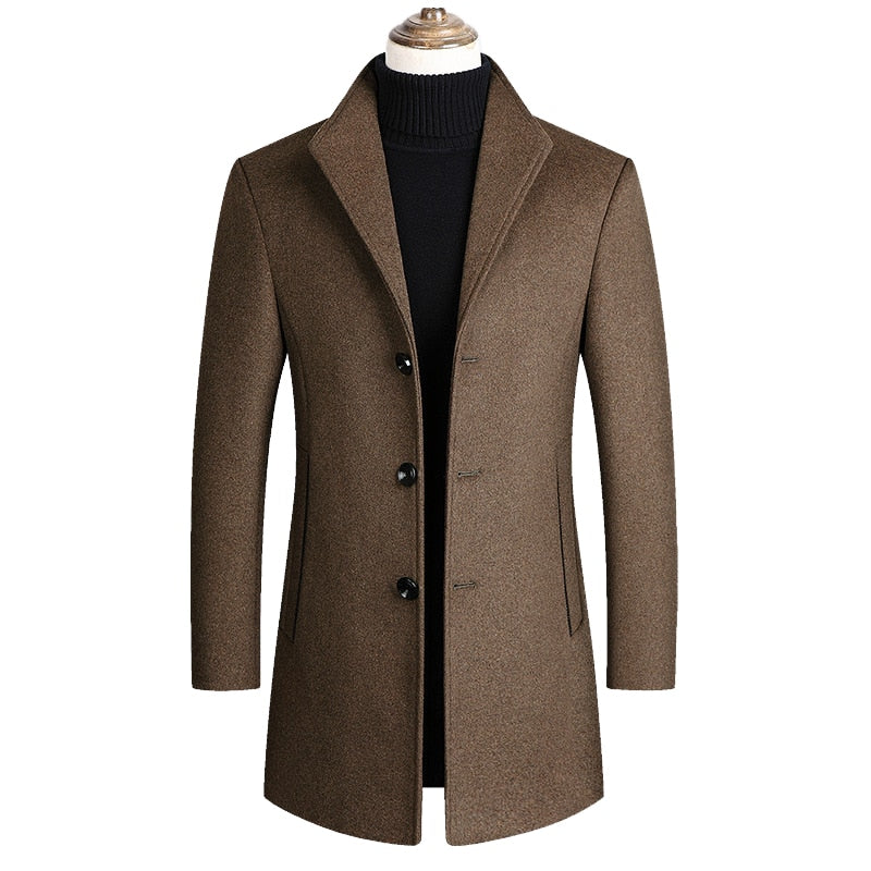 Mountainskin Wool Blends Coats New Solid Color High Quality Wool Jacket Luxurious Brand Clothing