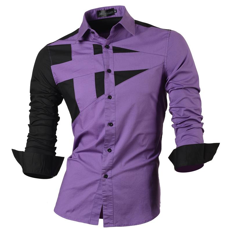 jeansian Features Shirts Casual Long Sleeve Casual Shirts Zipper Decoration (No Pockets) Z015