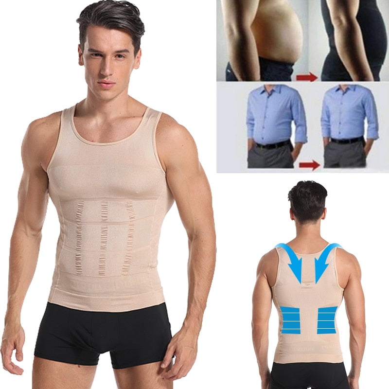 In-Shape Slimming Vest Body Shaper Belly Control Posture Gynecomastia Compression Shirt Underwear Waist Trainer Corset