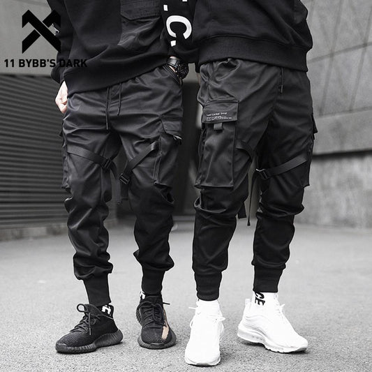 Joggers Pants Multi-Pocket Elastic Waist Harem Pants Hip Hop Streetwear Sweatpants Pencil Pants Techwear