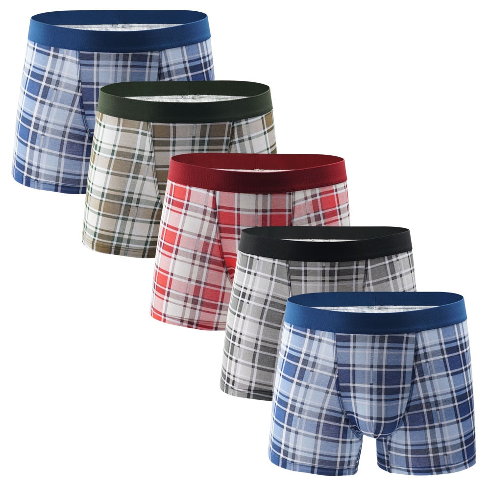 5pcs Boxershorts  European Plus Size, Boxers, Underwear Boxers Cotton Boxer Shorts Underpants Trunks