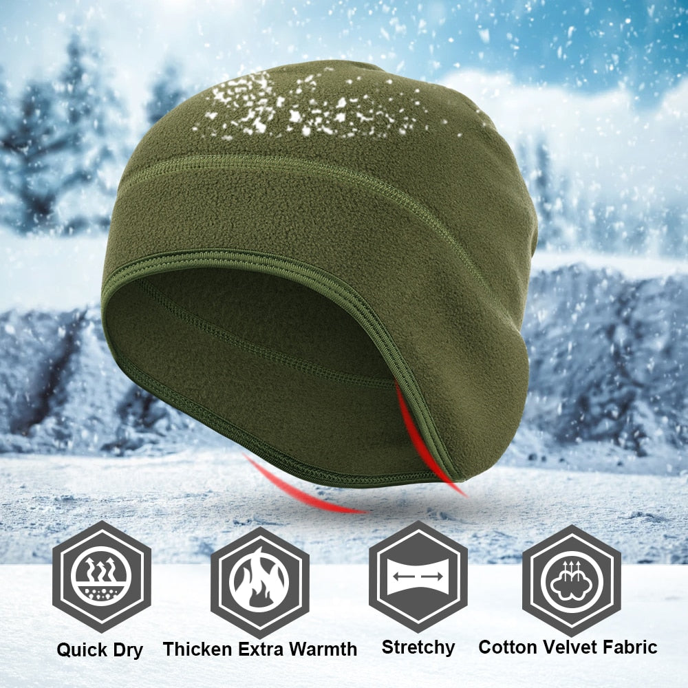 Winter Hat Thermal Running Sports Hats Soft Stretch Fitness Warm Ear Cover Snowboard Hiking Cycling Ski Windproof Cap Unisex