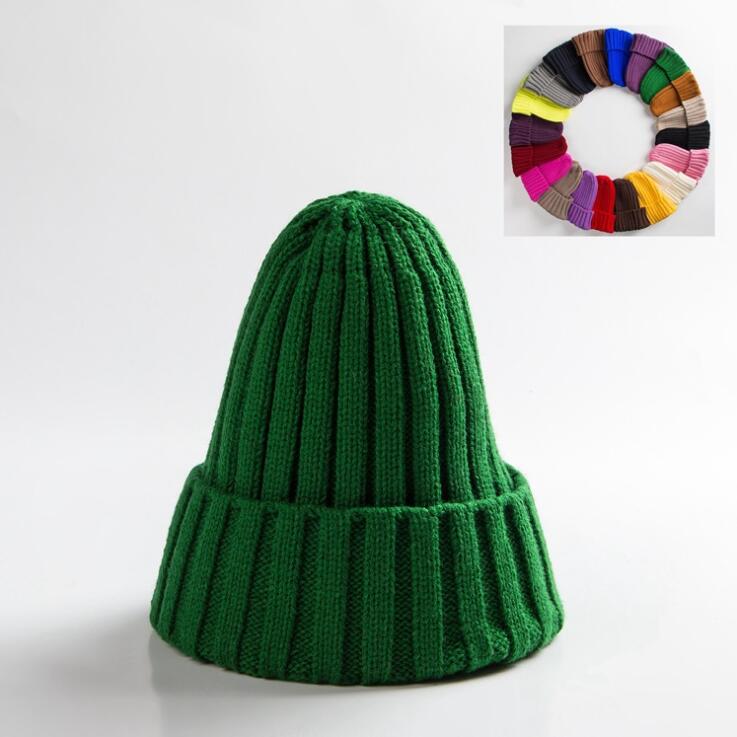 Unisex Hat Cotton Blends Solid Warm Soft HIP HOP Knitted Hats Winter Caps Skullies Beanies