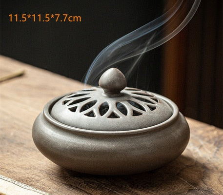 Ceramic Incense Burner Holder Coil Cones Stick Incense  Home Decor Tearoom Yoga Room Desktop Ornaments 8 Styles