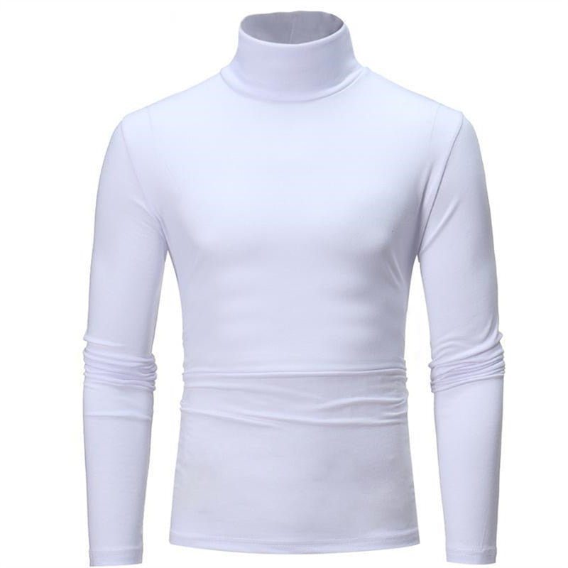 Fashion Casual Slim Fit Basic Turtleneck High Collar Pullover