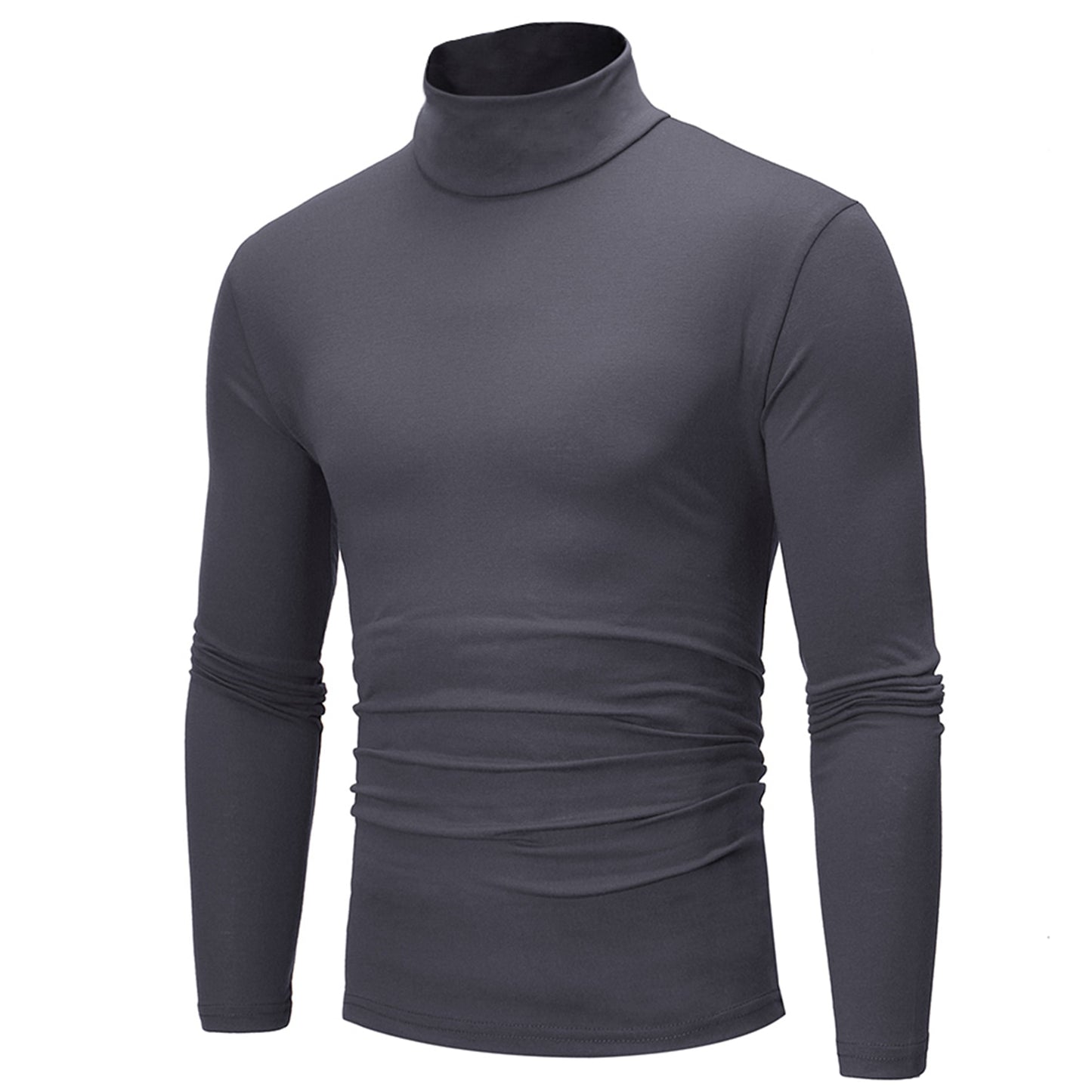 Fashion Casual Slim Fit Basic Turtleneck High Collar Pullover