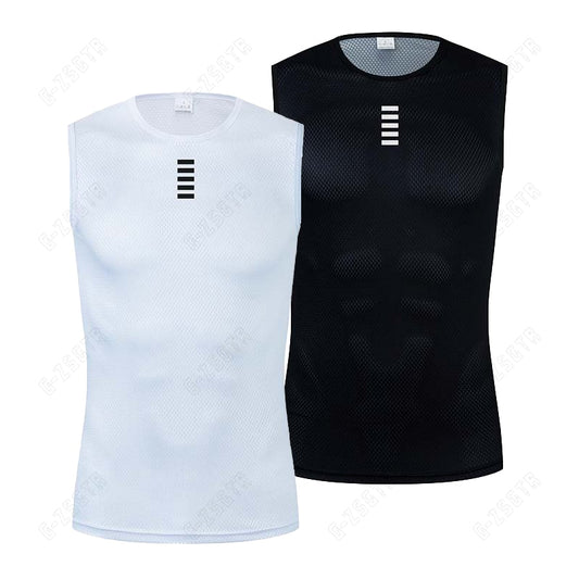 Cycling Underwear Sport Base Layer White Cycling Jersey Reflective Vest Undershirt Quick Dry Vest Road Bike Jersey