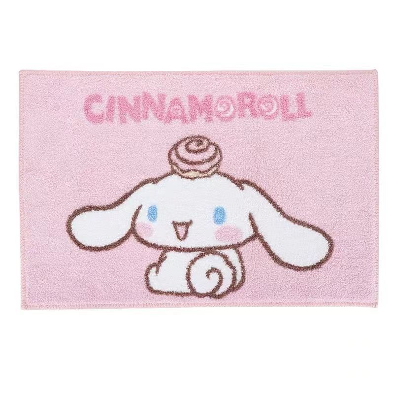 My Melody Carpet Super Soft Cute Cartoon Kittie Bedroom Mats Soft Children Area Rugs Kawaii Carpet Double Sided Fuzzy Blanket