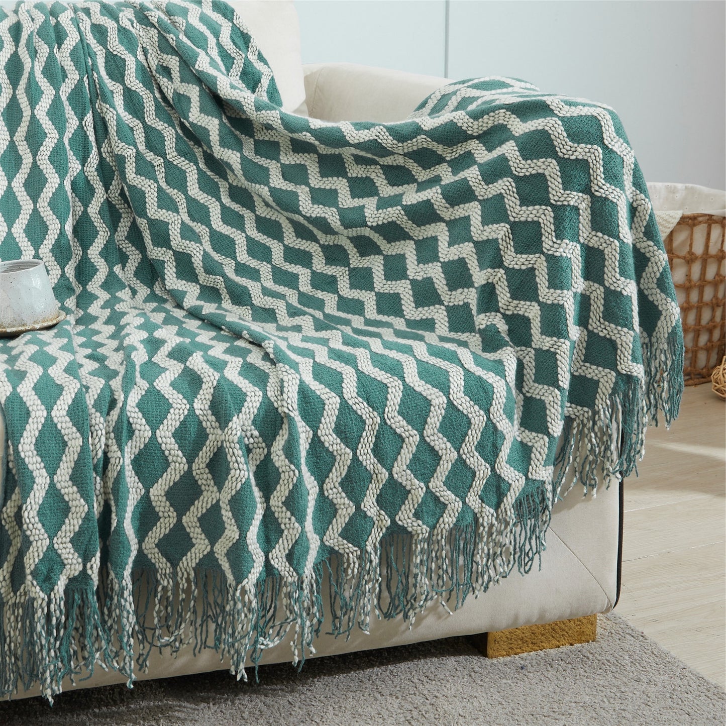 Bohemian Knitted Blankets Sofa Throw Blankets With Tassels Colorful Bedspread Nap Air Condition Blankets Nordic Home Decorative