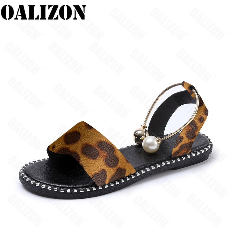 Women Beaded Pearly Sandals Slippers Shoes Ladies Flats Sandals Flip Flop Casual Flat Slingback Sandals Shoes