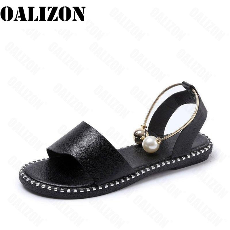 Women Beaded Pearly Sandals Slippers Shoes Ladies Flats Sandals Flip Flop Casual Flat Slingback Sandals Shoes